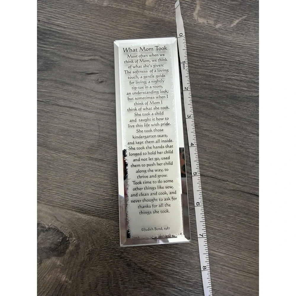 What Mom Took Frosted Glass Mirror Sign 2.25X7